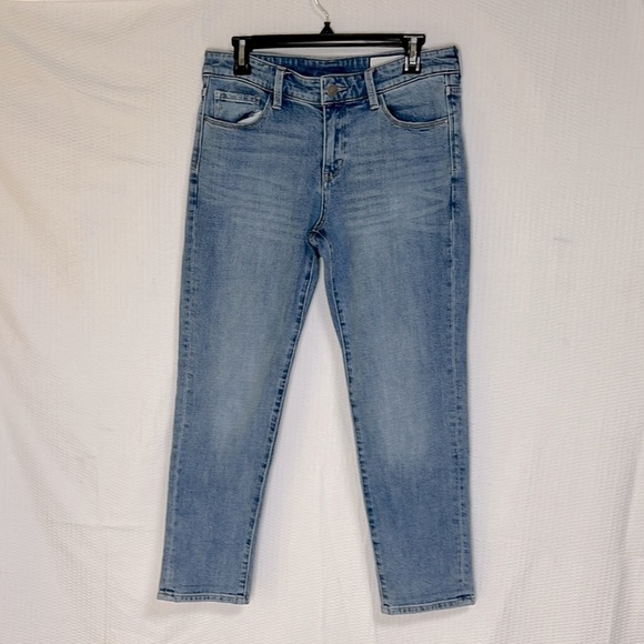 TREASURE & Bond Grant Mid Rise Ankle Boyfriend Jeans w/Floral Embroidery- Sz 28 - Picture 3 of 8